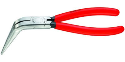 KNIPEX - 38 71 200 Tools - Long Nose Pliers Without Cutter, Angled (3871200)