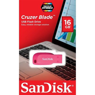 ✨(Flash-Sale) Flash Drive CRUZER BLADE 16GB Pink USB2.0 (SDCZ50C_016G_B35PE) Memory แฟลชไดร์ฟ แซนดิส ประกัน Synnex 5ปี สุดฮอต! แฟลชไดร์ฟแท้