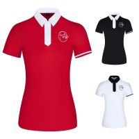 New Golf Clothing Ladies Short-Sleeved Top t-Shirt Quick-Drying Breathable Versatile Outdoor Stand-Up Collar Jersey Wicking