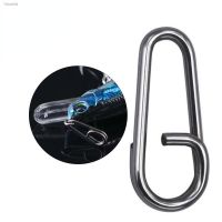 ▲ TIANNSII 50pcs Fishing Hook Snap Stainless Steel Bent Oval Split Rings with Fish Lure Fake Bait Swivel Snap Fishing Accessories