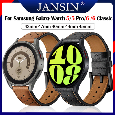 สาย สำหรับ Samsung Galaxy Watch 6 6 Classic 43mm 47mm นาฬิกาอัจฉริยะ 40mm 44mm สายหนัง สำหรับ Samsung Galaxy Watch 5 5 Pro 45mm Replacement Wrist สายนาฬิกา