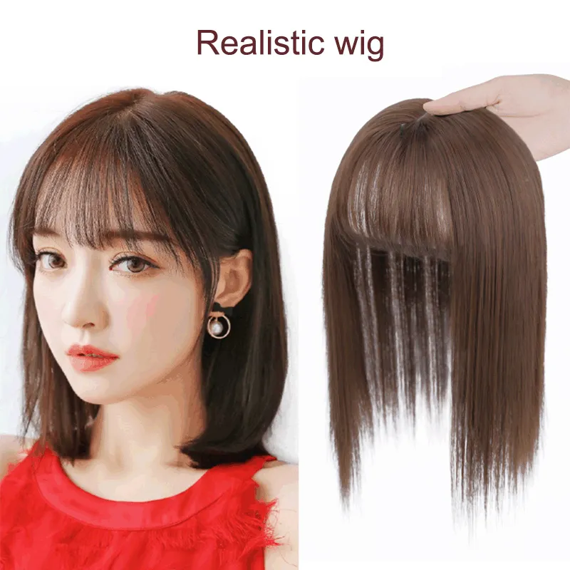 Original wigs for women human hair straight Hair Toppers Hairpiece Clip in  Women Bangs Fringe Hair Extensions Wig | Lazada Singapore