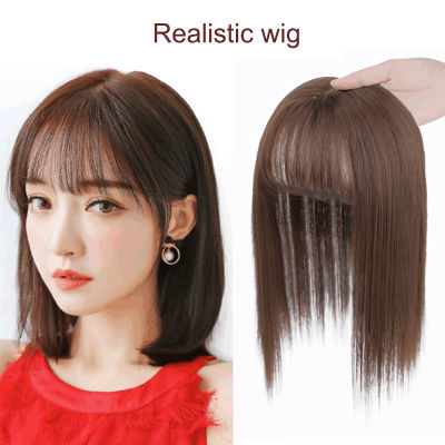 MUS Straight Hair Toppers Hairpiece Clip In Women Bangs Fringe Hair Extensions Wig Hair Toppers Hairpiece Hair Extension Straight Long Clip In Fashion Breathable Women Daily