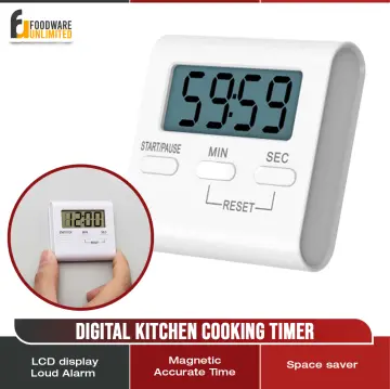 Magnetic Kitchen Timer, Cooking Timer, Learning Timer, Loud Alarm Clock And  Countdown Timer With Large Lcd Display On White