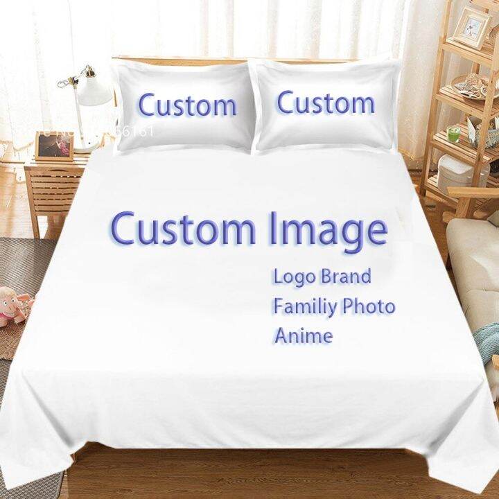 1 Customized Bed Sheet 3D Print LOGO Photo Anime Flat Sheets Polyester