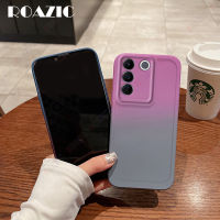 ROAZIC เคสสำหรับ VIVO V27 ไล่ระดับสี5G/V27 Pro/V27e เคสใส่โทรศัพท์ทีพียูอ่อนมีสีฝาหลังกันกระแทกแบบรวมทุกอย่าง