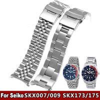 Original ❒☾ Gelang olahraga untuk pria Seiko gelang baja tahan karat padat 20mm 22mm gelang olahraga pria srpd skx007/skx009 bracelet jubilee ujung melengkung