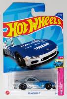 BPm Hotwheels MAZDA RX-7 95 FALKEN สีบอร์นเงิน/น้ำเงิน ใหม่ โมเดลรถฮอทวีลขนาดเล็กความยาว 7.0 ซม โดยประมาณ by 4Q สินค้าพร้อมจัดส่ง