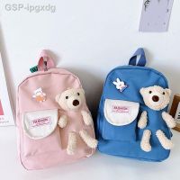 โอเอชทีฟ♂Urso Dos Desenhos Animados Lona Sacos De Escola Para Gilr Bonito Crianças Do Jardim Infância Mochilas Meninas Menino Livro Volta Pacote 2022