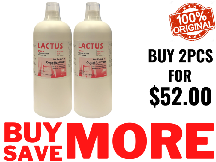 Lactulose Syrup 1000ml constipation Lactus Lazada Singapore