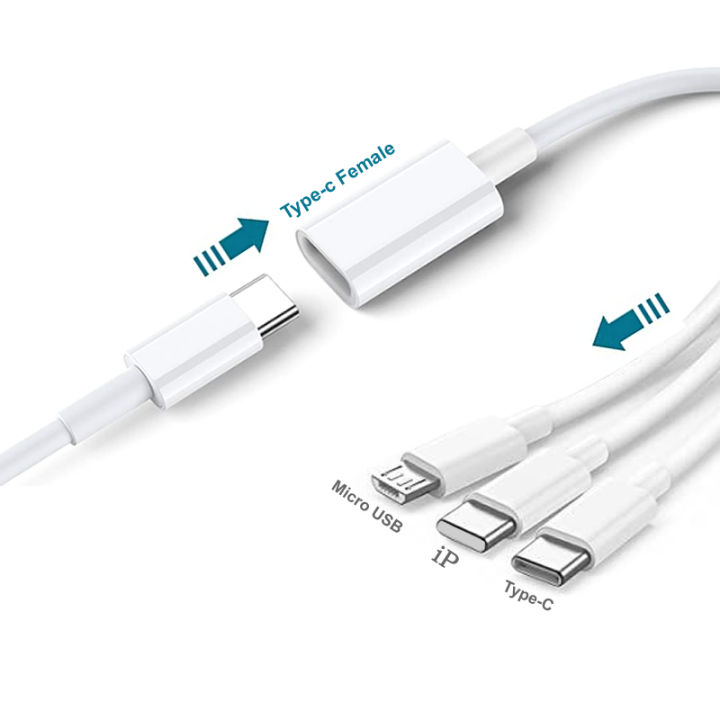 3-in-1-type-c-ตัวเมียถึง-usb-c-8พิน-ไมโคร-usb-ตัวผู้-usb-ตัวผู้ส่วนขยายตัวแยกสายชาร์จสำหรับ-iphone14-13-pro-se-xr-samsung-อุปกรณ์-usb-แอนดรอยด์ไมโครยูเอชบี