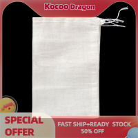 Kocoo 10pcs 8x10cm Large cotton muslin drawstring ถุงนำกลับมาใช้ใหม่สำหรับสบู่สมุนไพรชา