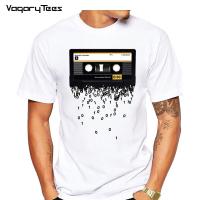 Newest 2022 Funny Retro Cassettes Printed T-Shirt MenS Funny Creative 80S Music The Death Of The Cassette Tape Tshirt