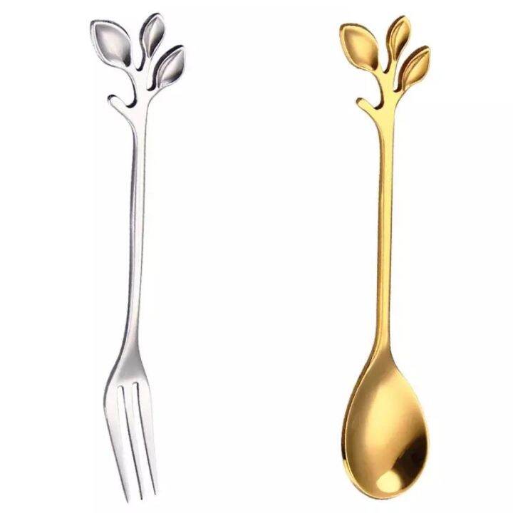 stainless-steel-flower-shaped-leaf-antlers-spoon-small-mini-metal-coffee-spoon-stirring-spoon-tea-spoon-tea-spoon-gif