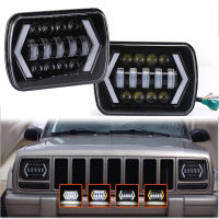 Led 5X7 "7X6" นิ้ว108W Retangular Feixe Farol Com สูง/ต่ำ DRL ไฟหน้าสำหรับ Jeep Wrangler รถบรรทุก4X4