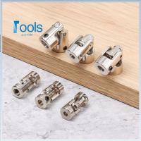 TOOLS 421STORE ของใหม่ ข้อต่อสากล รถโมเดล DIY โลหะ2mm/2.3mm/3mm/3.175mm/4mm/5mm/6mm/8mm รถ Cardan ร่วม ขั้วต่อมอเตอร์ ชิ้นส่วนเรือบังคับวิทยุ เพลาข้อต่อ gimbal