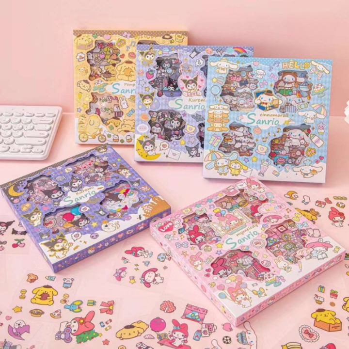 sabai-sabai-ชุดสติกเกอร์-sanrio-กันน้ำ-32แผ่น-สติ๊กเกอร์ตกแต่ง-ลายการ์ตูน-ตกแต่งไดอารี่-สติ๊กเกอร์ไดคัท-ลายน่ารัก