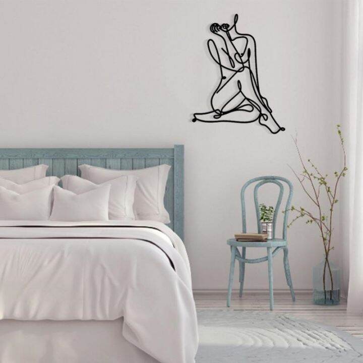 line-art-wall-decor-bathroom-art-wall-decor-thick-real-metal-minimalist-wall-art-metal-wall-art-decor-modern-abstract-female-bod