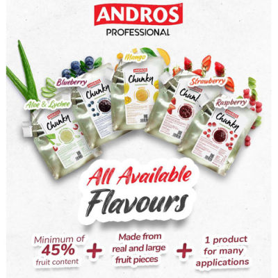 Andros Fruit Chunky ส่วนผสมเครื่องและของหวาน