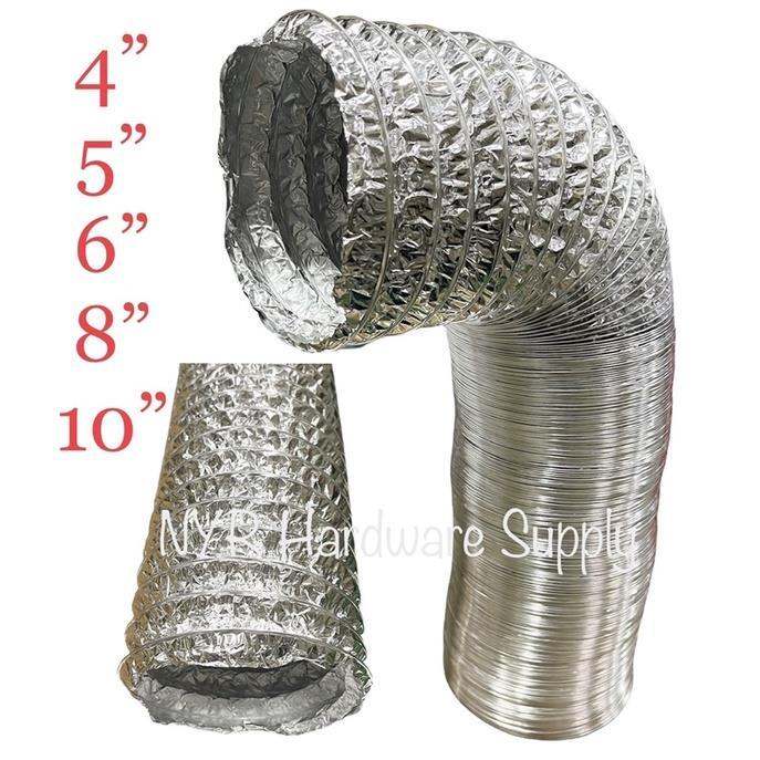 Plass ☾ Aluminium Ducting Hose 4” / 5” / 6” / 8” / 10” PRICE PER METER ( Aluminium Flexible Duct