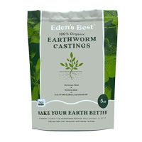 Edens Best Eden’s Best Worm Castings Organic Fertilizer | 100% Organic Fertilizer | Organic Fertilizer for Vegetable Garden | Garden Fertilizer | 5 Pound Bag