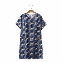 【มีไซส์ใหญ่】Plus Size Women Mini Dress Casual A-line Cute Printed Summer Dresses