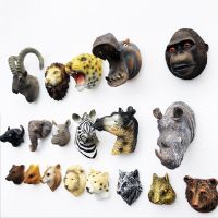 Animal Head Magnets Fridge Stickers Travel Commemorative Decorative Crafts Cute Childrens Early Education Resin Message Stickers Gifts 【Refrigerator sticker】■