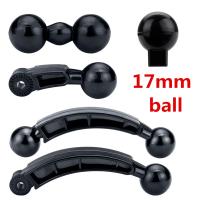 Universal 17mm Ball Head Base Accessory Double Ball Joint Mount Adapter Connecting Bracket for Car Phone Holder Accessory