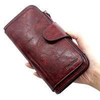 Womens wallet made of leather Wallets Three fold VINTAGE Womens purses mobile phone Purse Female Coin Purse Carteira Feminina