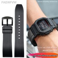 ☼☼Freit สำหรับ GA110 Casio/100/120 GA140/300 GA710/700 DW5600 DW5000 GWM5610 GA2100ดัดแปลงสายนาฬิกาข้อมือยางซิลิโคนผู้ชายอุปกรณ์สายรัด