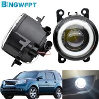 BINGWFPT Fog Lamp Assembly DRL Fog Light Angel Eye For Honda Pilot 3.5L V6 2012 2013 2014 2015 Car H11 LED 12V