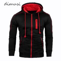 DIMUSI Mens Hoodies Fashion Male Outwear Slim Fit Sweatshirt Coats Mens Hip Hop Zipper Hoodies Sportswear Tracksuit Clothing