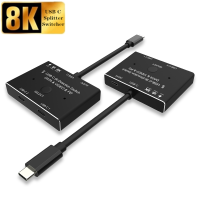 KVM USB C two-way Switch 1x22x1 USB 3.1 splitter data video switcher 8K 30Hz PD 100W for PC monitor Mobile phone Multi-source