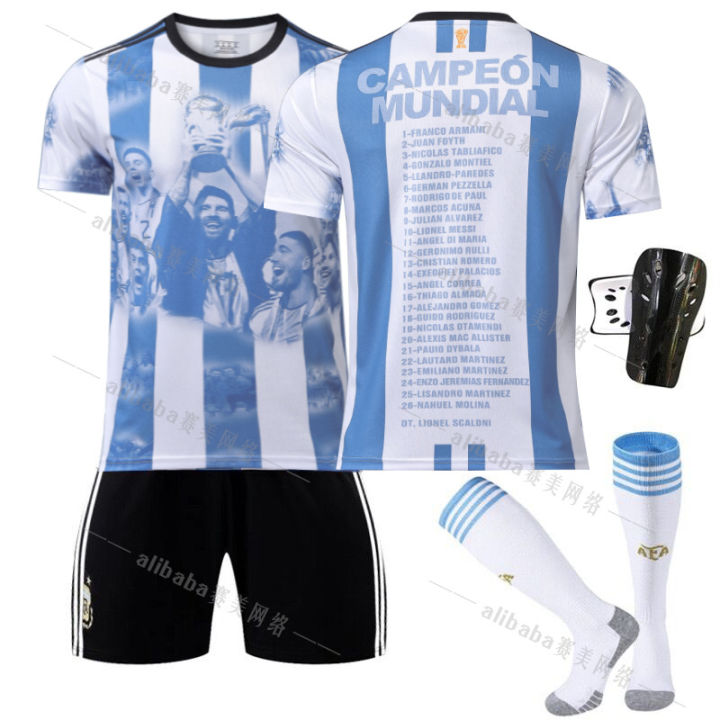 23-24-argentina-world-cup-championship-commemorative-edition-jersey-size-10-messi-11-di-maria-24-enzo-football-jersey