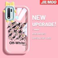 เคส JIUMOO สำหรับ VIVO Y30เคส Y50 Y30i ขนาดเล็กแฟชั่นลายดอกไม้สีสันสดใสน่ารักน้อยมอนสเตอร์เลนส์กล้องถ่ายรูปแบบนิ่มกันกระแทกแบบใสเคสมือถือป้องกันซิลิโคนเรียบง่ายปลอกความคิดสร้างสรรค์โปร่งใส