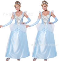 2020 ชุดฮาโลวีนยุโรปและอเมริกา cosplay ชุดการแสดง Cinderella ชุดเจ้าหญิงซินเดอเรลล่าละครเวที