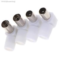 ✠◄▦ 2pairs 90 Degrees TV Plug Jack For Antennas Male And Female TV RF Coaxial Male Plugs Adapter Right Angle Antennas Connectors