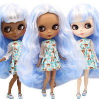 ICY DBS Blyth ตุ๊กตาสีขาวผสม BL1366005ผมสีฟ้า16 Bjd Ob24อนิเมะสาว Azone S