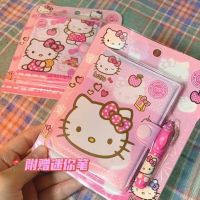 ❅● New Sanrio kawaii cartoon animation figure creative Hello Kitty notepad mini cute pen diary student portable book hand ledger