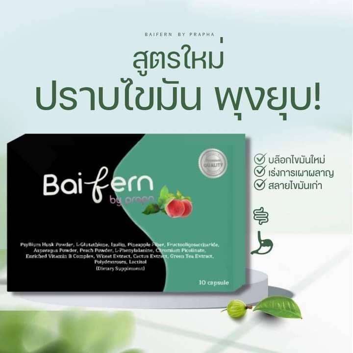 ราคาต่อชิ้นพร้อมส่ง-ดีท็อกใบเฟิร์น-ดำ-detox-baifern-by-prapa-ขนาด-10เม็ด