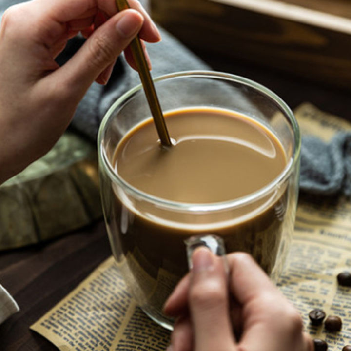 gf-แก้วกาแฟถ้วยคู่ฉนวนแก้วคาปูชิโน่ใสเอสเพรสโซถ้วยกาแฟหรือถ้วยหรือถ้วย