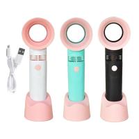 Bladeless Handheld Fan Mini Bladeless Fan Cooling Fan with Detachable Base USB Rechargeable Low Noise for Offices Travel School Dry Eyelash Extension original