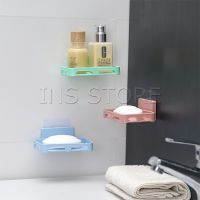 INS ที่วางฟองน้ำล้างจาน ที่วางสบู่พลาสติก ไม่ต้องเจาะผนัง Wall-mounted soap dish