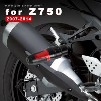 ☸แผ่นเลื่อนไอเสียอลูมิเนียมมอเตอร์ไซค์สำหรับ Kawasaki อุปกรณ์เสริม Z750 2009 Z 750 2007-2014 2010 2011 2012ป้องกัน2013