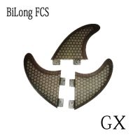 ชุดรังผึ้งไฟเบอร์กลาส3ชิ้นสำหรับกล่อง Bilong FCS ขนาด GX มีขนาดคาร์บอน XS ครีบแบบสามโต้คลื่นครีบเซิร์ฟบอร์ดใหม่