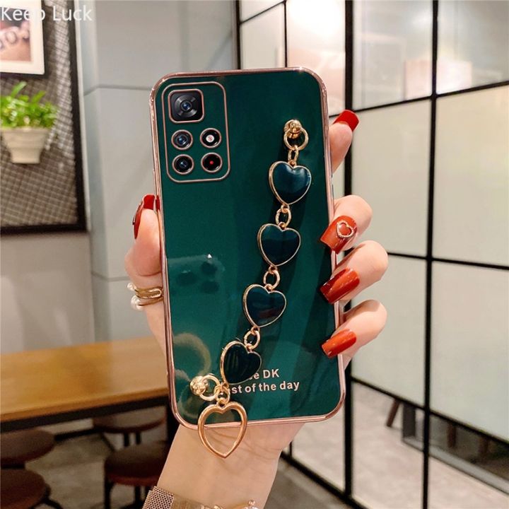 enjoy-electronic-luxury-plating-red-love-heart-bracelet-phone-case-for-xiaomi-redmi-note-11-11s-10-10s-10a-10c-9-9a-9t-9c-8-8t-wrist-chain-cover