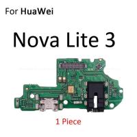 ปลั๊กไฟตัวต่อที่ชาร์ทบอร์ดสายแพไมโครโฟนพร้อมไมโครโฟน Huawei Nova Lite สายเคเบิ้ลยืดหยุ่นสำหรับ3 Plus 8 7 Pro 7i Se 5T