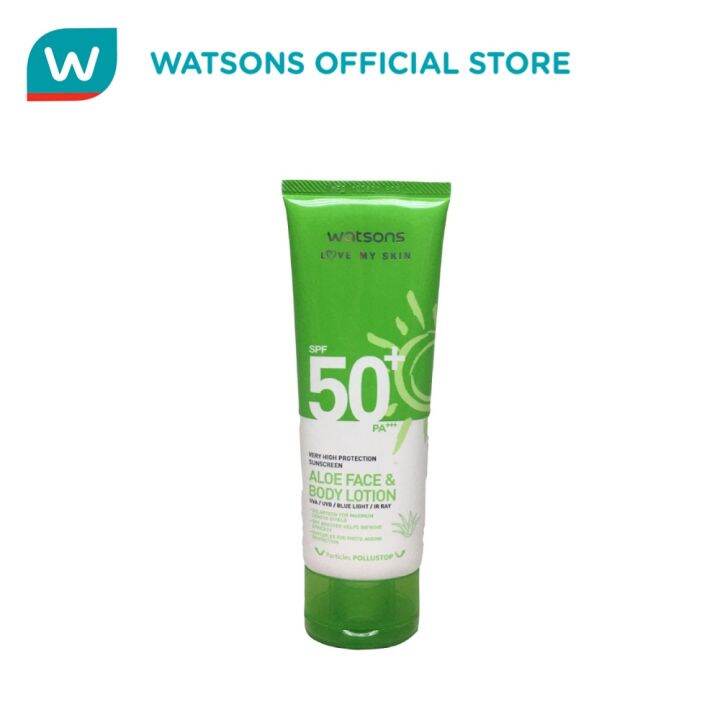 WATSONS Aloe Face and Body Lotion SPF50 100ml Lazada PH
