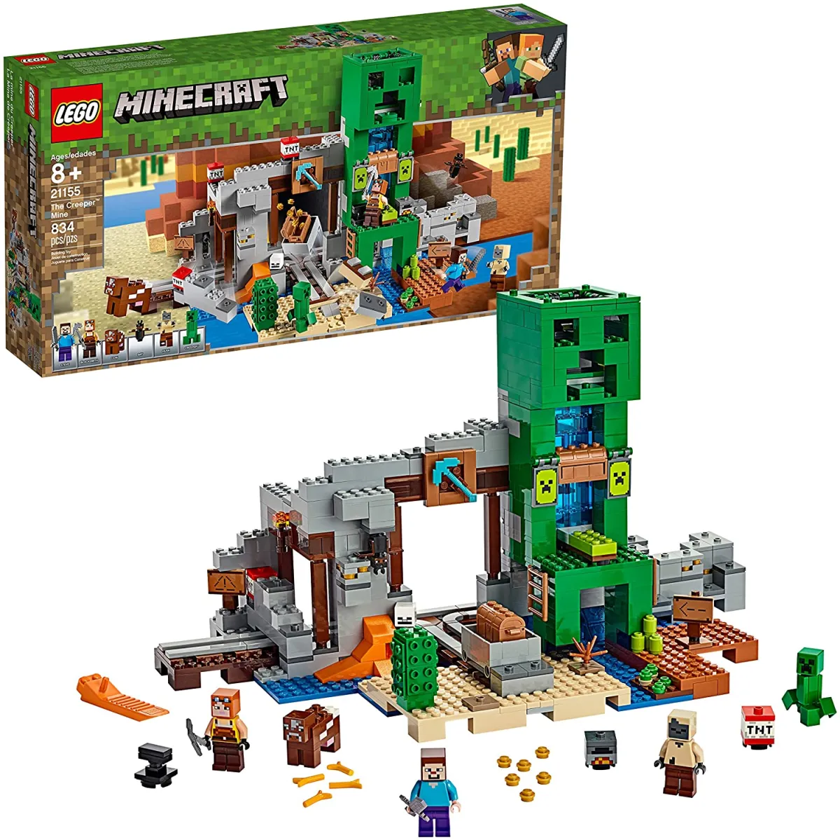 Bộ đồ chơi xếp hình LEGO Minecraft The Creeper Mine 21155 (834 ...