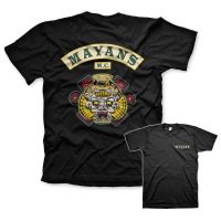 มี พื้น mayans เสื้อยืดสีดํา